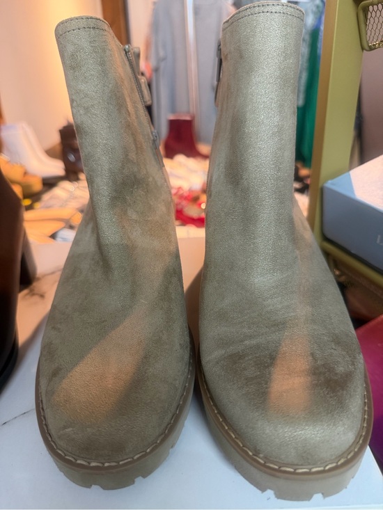 Giani Bernini Shoes - Giani Bernini Olive Green Suede Ankle Booties